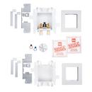 Oatey&reg; White 3-63/100 x 13-24/25 x 8-23/50 in. Washing Machine Quarter-Turn Fire Rated Supply Box 