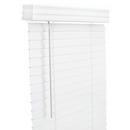 35 x 96 x 2 in. Faux Wood Cordless Blind in Off White