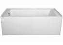 Hydro Systems White 60 x 30 in. Combo Alcove Bathtub Left, Reversible and Right Drain 