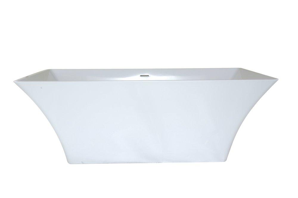 Hydro Systems White 67-1/2 x 33-3/4 in. Freestanding Bathtub with Center Drain 