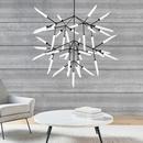 Visual Comfort & Co. Modern Matte Black 26 x 37-2/5 in. 65.1W 2-Tier 25-Light Integrated LED Modern and Transitional Chandelier 