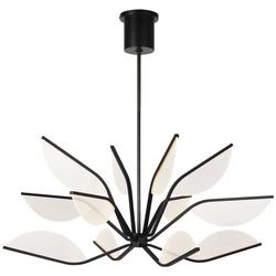 50.1W 12-Light Integrated LED Chandelier in Matte Black