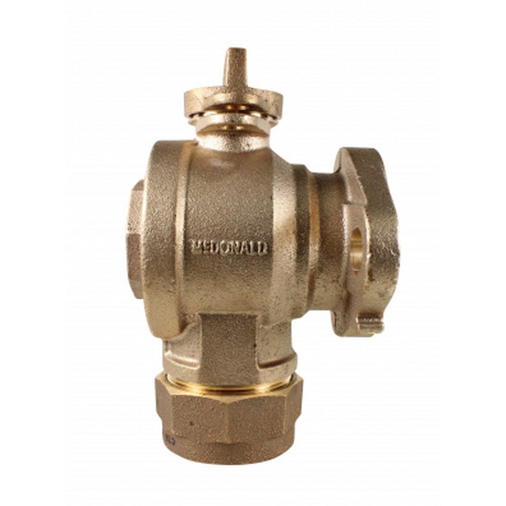 A.Y. McDonald Brass CTS Compression x Angle Ball Valve 