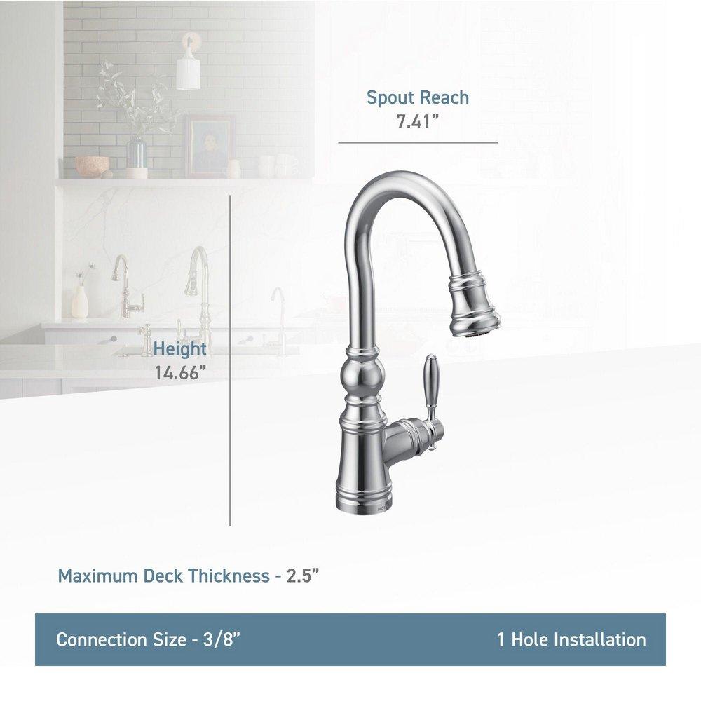 Moen Spot Resist Stainless Single Handle Lever Bar Faucet 
