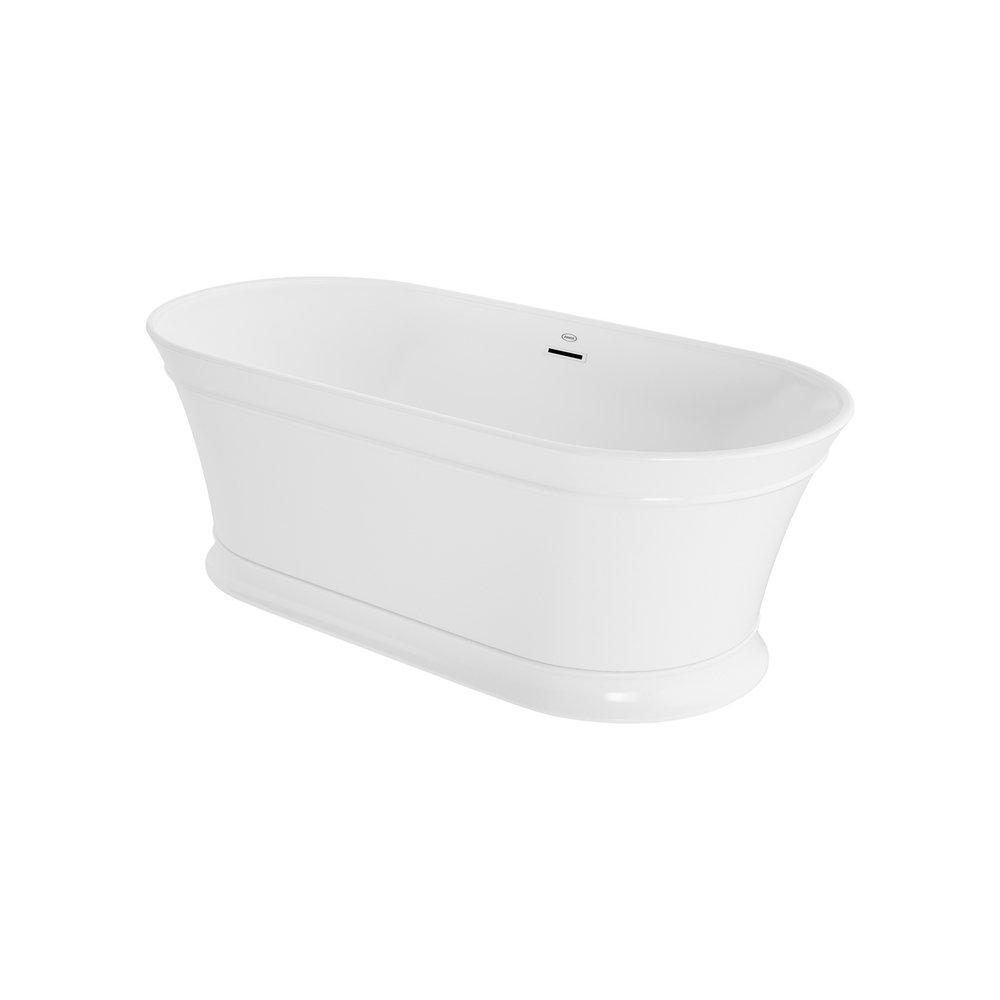JACUZZI® White 67 x 31-1/2 in. Freestanding Bathtub with Center Drain 