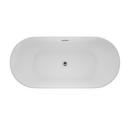 JACUZZI&reg; White/Chrome 67 x 31-1/2 in. Freestanding Bathtub with Center Drain 
