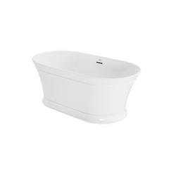 59 x 31-1/2 in. Freestanding Bathtub with Center Drain in White