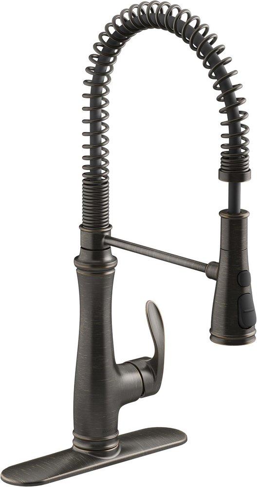 KOHLER Oil Rubbed Bronze Single Handle Lever Deck Mount Semi professional Faucet 