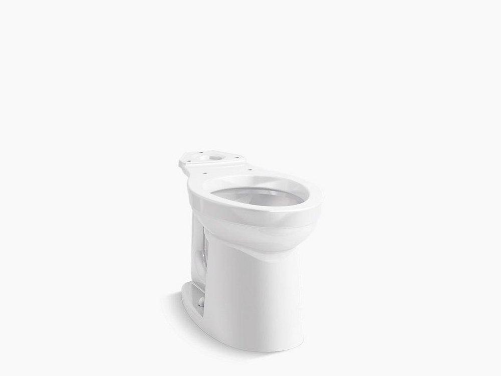 KOHLER White Elongated Floor Mount Bowl Toilet 