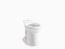 Elongated Floor Mount Bowl Toilet in White