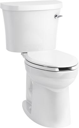 1.28 gpf Elongated Chair Height Two Piece Toilet with Right Hand Lever