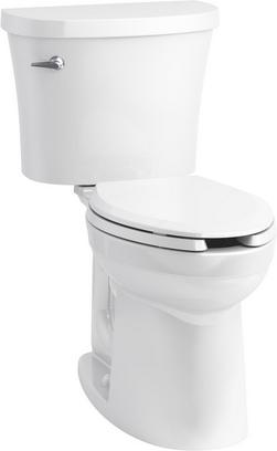 1.28 gpf Elongated Chair Height Two Piece Toilet with Left Hand Lever