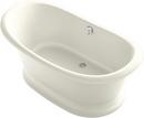 66-1/8 x 32-1/2 in. Freestanding Bathtub with Center Rear Drain in Biscuit