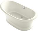 KOHLER Biscuit 66-1/8 x 32-1/2 in. Freestanding Bathtub with Center Rear Drain 