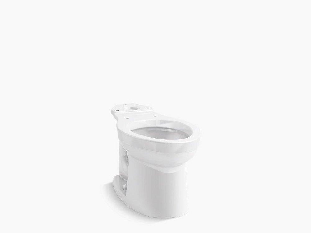 KOHLER White 1.28 gpf Elongated Floor Mount Bowl Toilet 