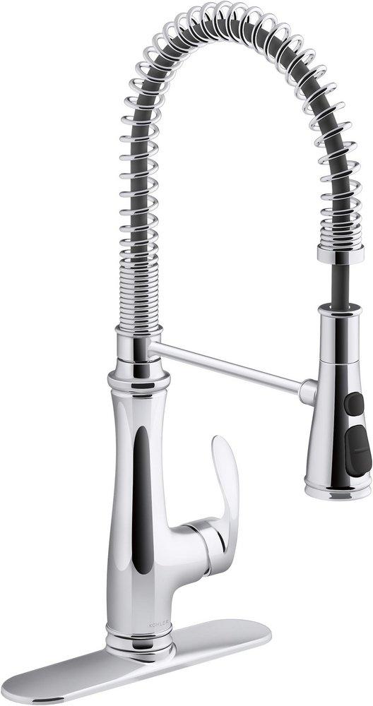 KOHLER Polished Chrome Single Handle Lever Deck Mount Semi professional Faucet 