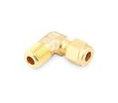 1/4 in. Tube OD x 1/2 in. MPT Brass Male 90 Elbow Double Ferrule