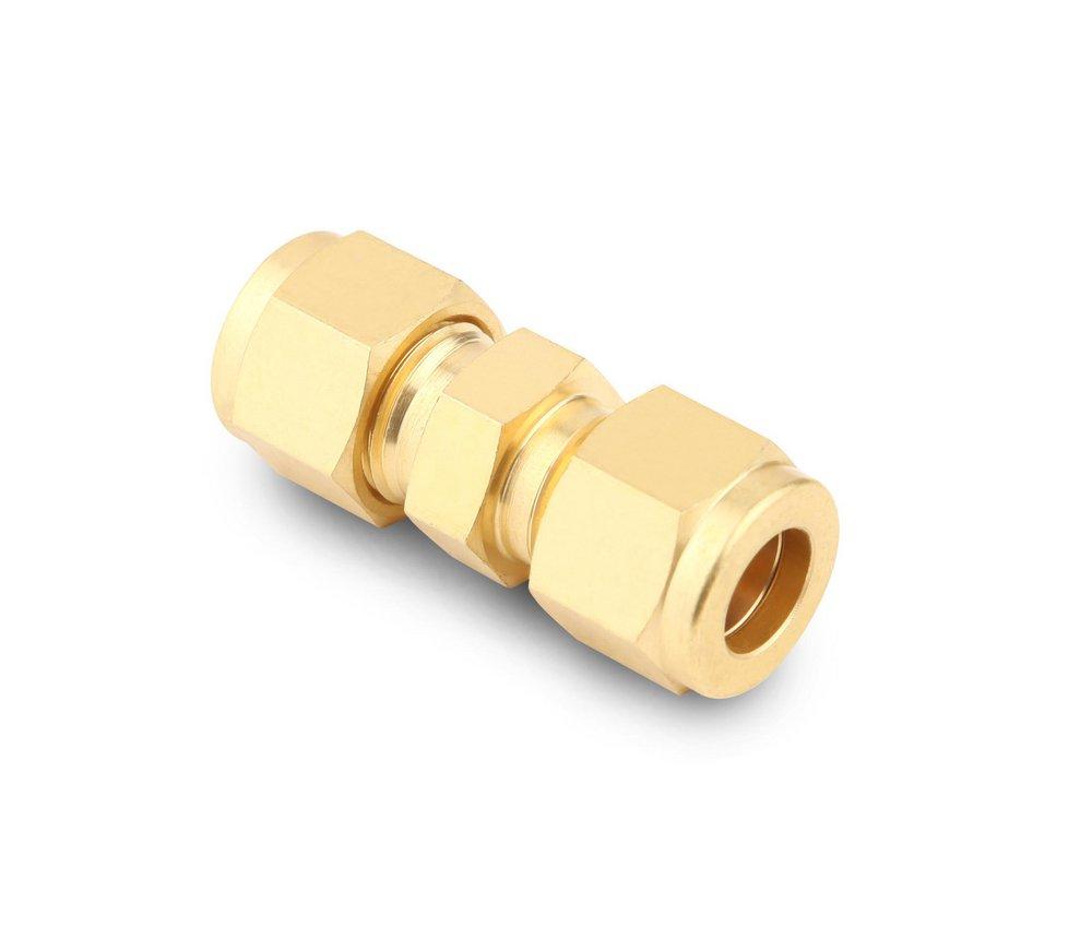 5/16 in. Tube OD Brass Union Double Ferrule 