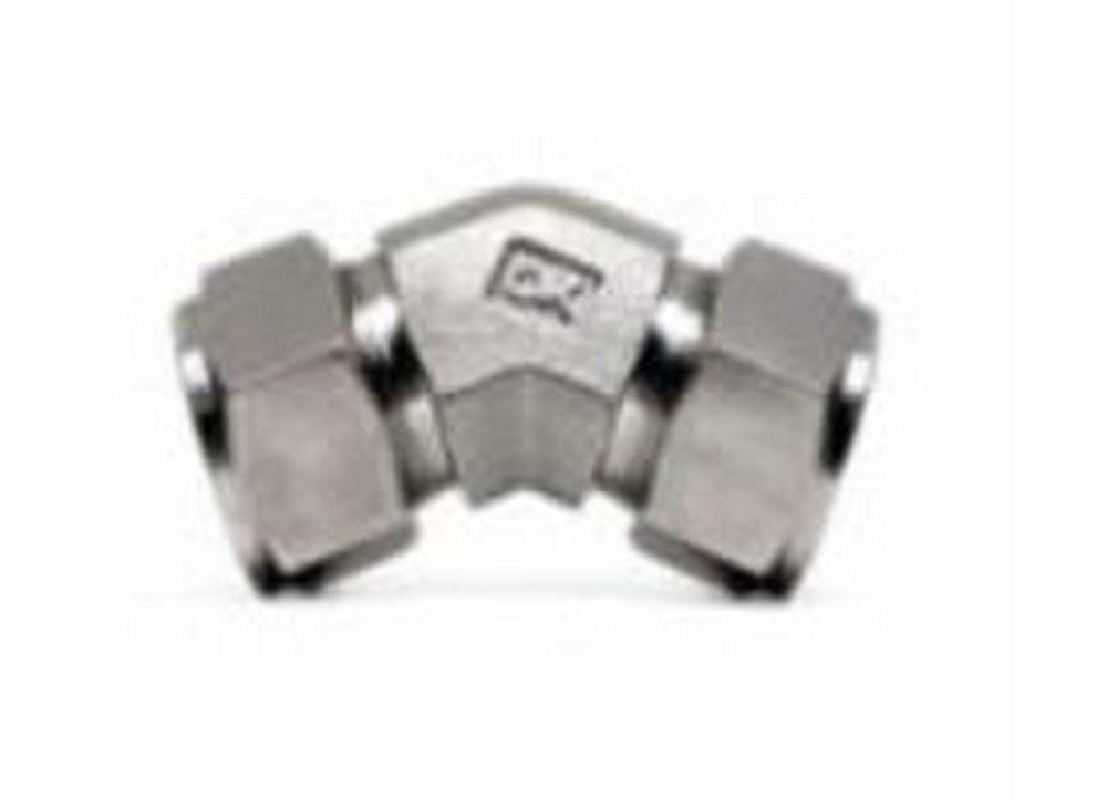 3/8 in. Tube OD 316 Stainless Steel Union 45 Elbow Double Ferrule 