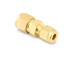 1/2 in. Tube OD x 3/8 in. Tube OD Brass Reducing Union   Double Ferrule