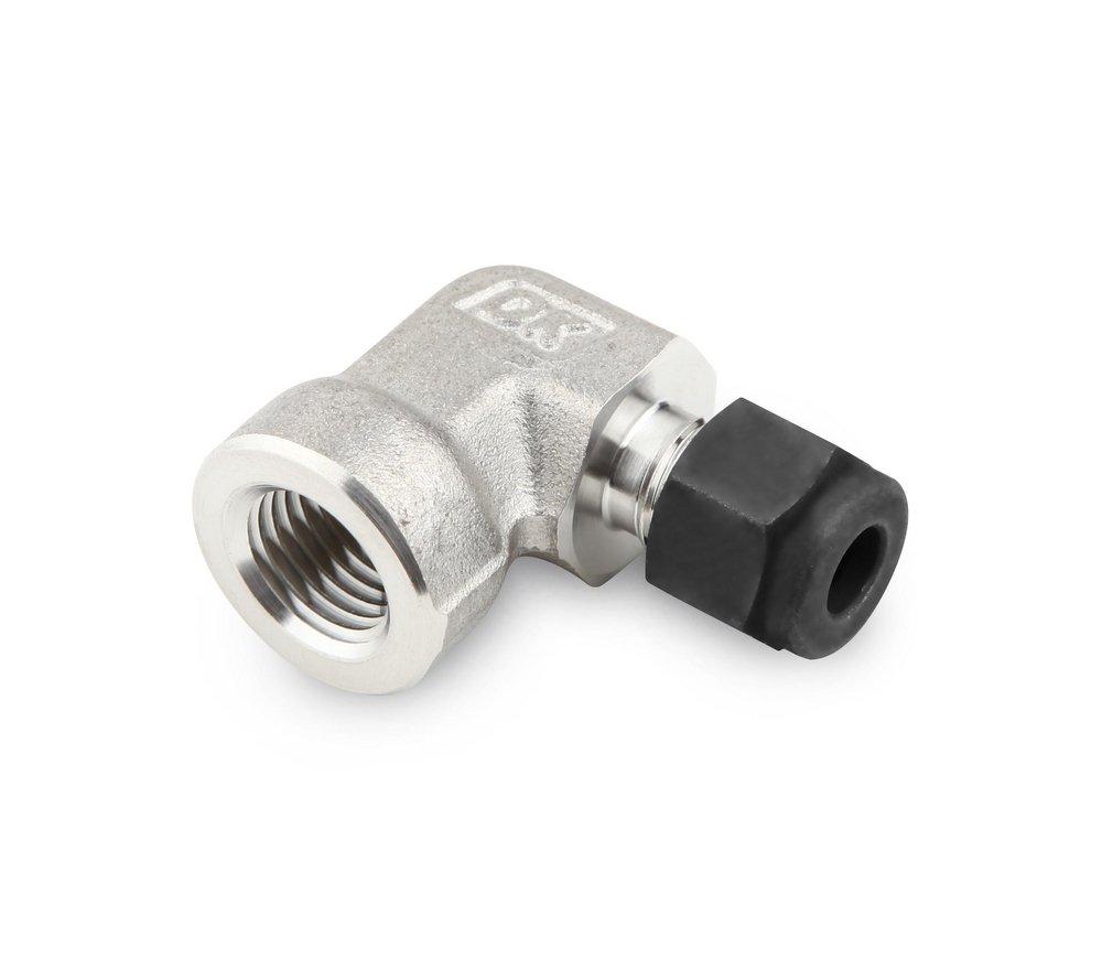3/8 in. Tube OD x 3/8 in. FPT 316 Stainless Steel Female 90 Elbow Single Ferrule 