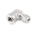 1/4 in. Tube OD x 1/8 in. FPT 316 Stainless Steel Female 90 Elbow Double Ferrule 