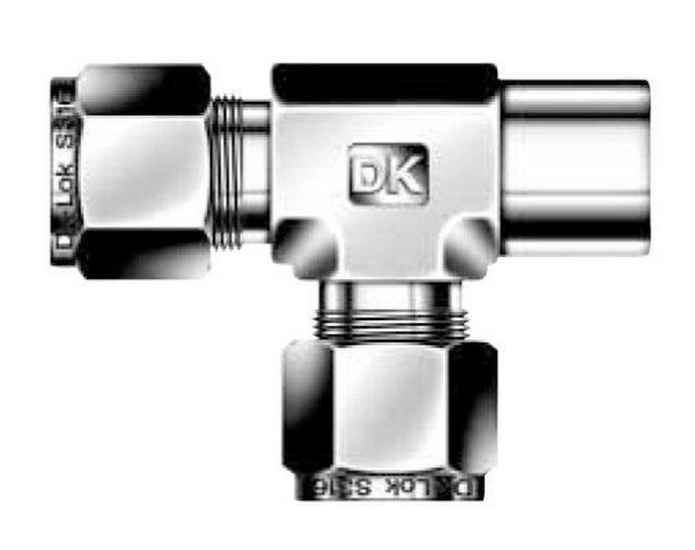 3/8 in. Tube OD x 1/4 in. FPT x 3/8 in. Tube OD 316 Stainless Steel Female Run Tee Double Ferrule 