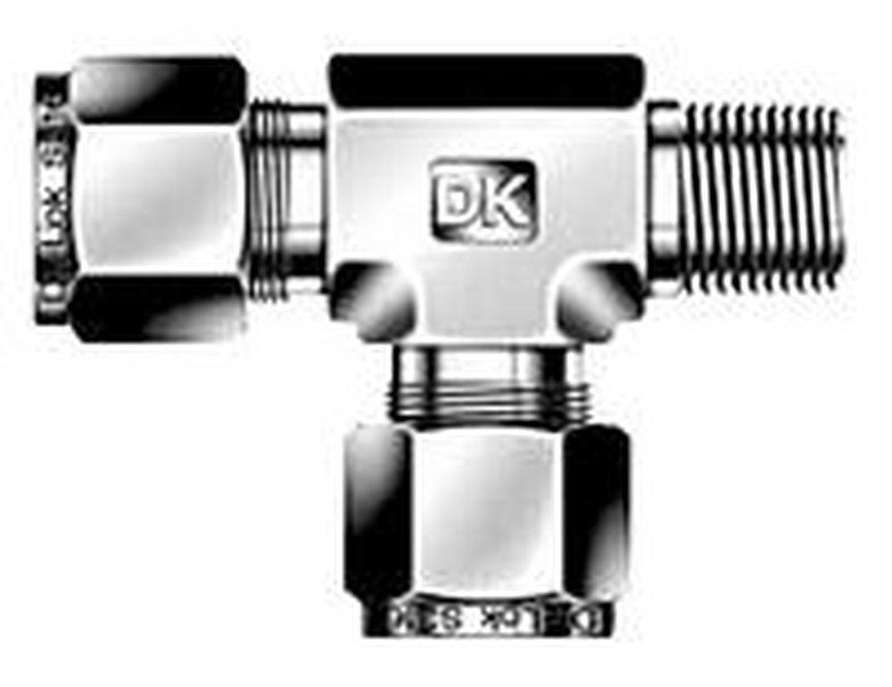 DK-LOK&reg; OD Tube x OD Tube x MNPT Stainless Steel Run Tee 