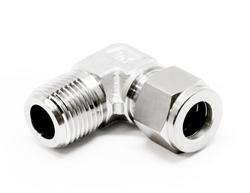 3/8 in. Tube OD x 3/4 in. MPT 316 Stainless Steel Male 90 Elbow Double Ferrule