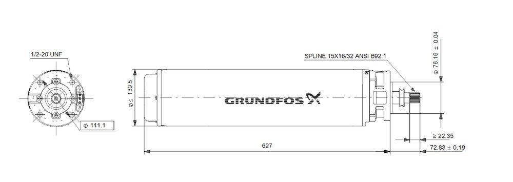 Grundfos MS6000QFT40 10HP 3PH 230V MTR 