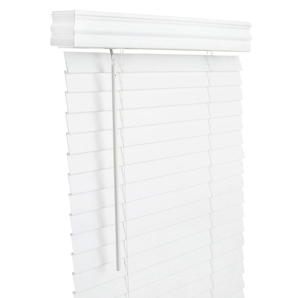 Lotus & Windoware, Inc. Off White Faux Wood Cordless Blind in White 