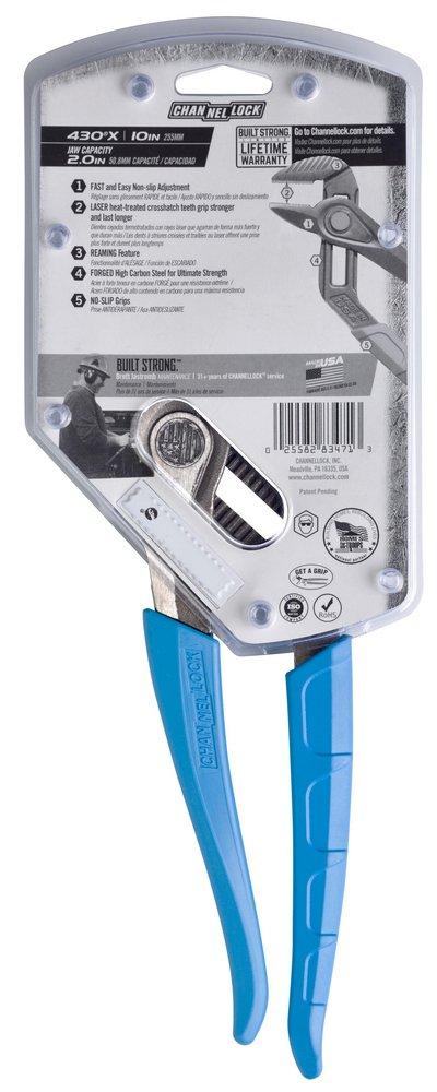 CHANNELLOCK&reg; Polished 2 in. Straight Jaw Tongue and Groove Plier 