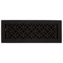 Signature Hardware Black Powder Coat 4 in. Residential Cast Iron Floor Register in Black Powder Coat 
