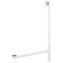 Pop-Up Tub Drain with Swivel Head and Daisy Wheel Overflow in White
