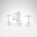 Signature Hardware Polished Chrome Two Handle Widespread Bathroom Sink Faucet 