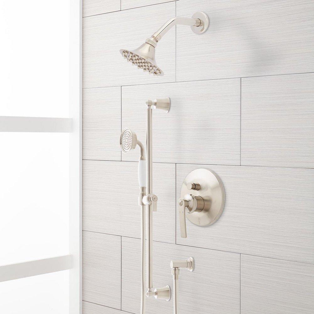 Signature Hardware Brushed Nickel Single Handle Single Function Shower System 