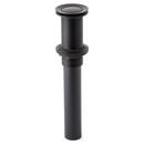 Extended Press Type Pop-up Bathroom Sink Drain in Matte Black