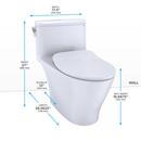TOTO Cotton 1.28 gpf Elongated One Piece Toilet 