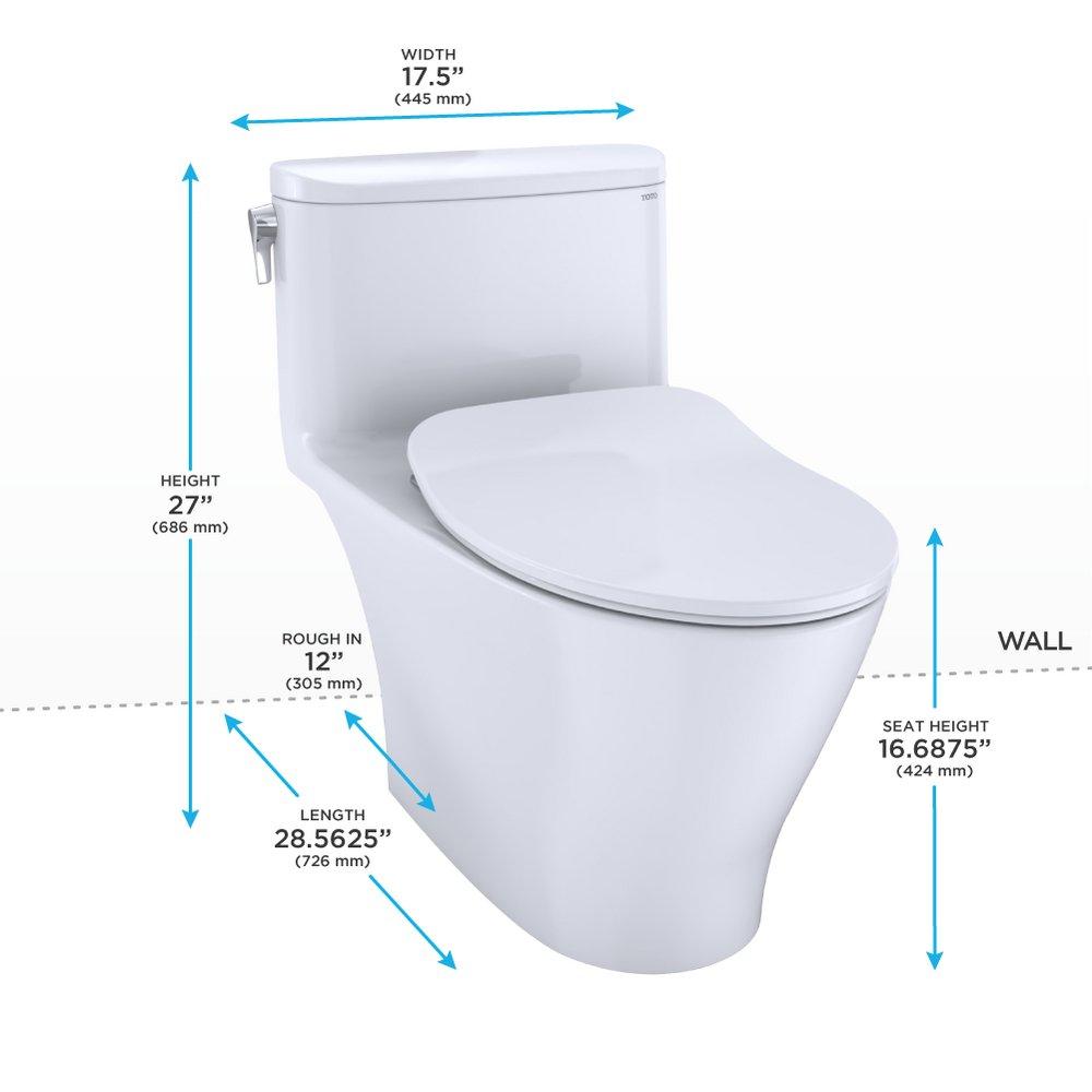 TOTO Cotton 1.0 gpf Elongated One Piece Toilet 