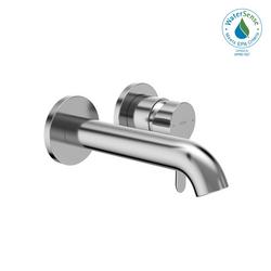 Single Handle Wall Mount Bathroom Sink Faucet in Polished Chrome