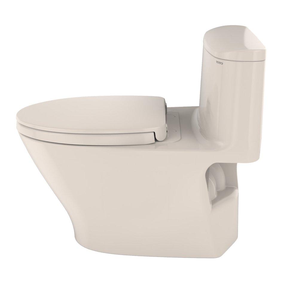 TOTO Sedona Beige 1.28 gpf Elongated One Piece Toilet with Left-Hand Trip Lever 
