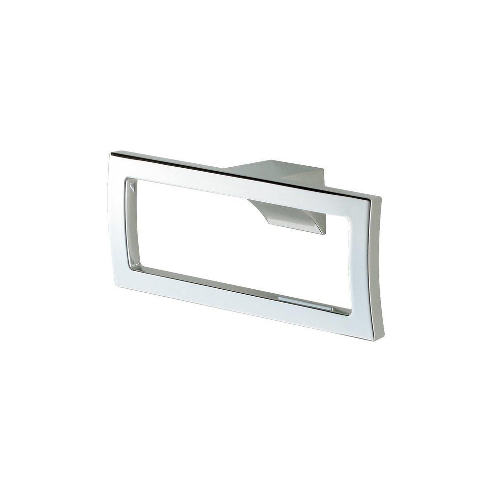 Rectangular Closed Towel Ring in Brushed Nickel 