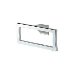 Rectangular Closed Towel Ring in Brushed Nickel