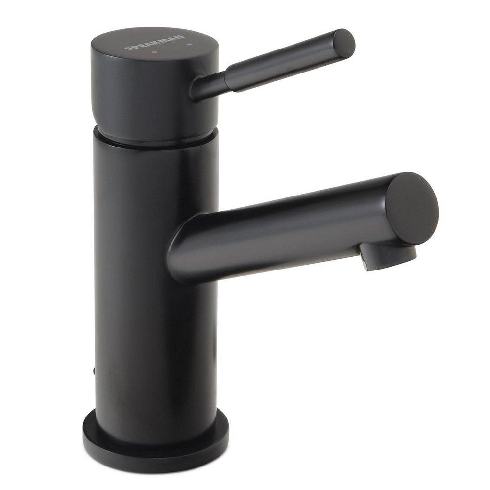 Speakman Matte Black Single Handle Bathroom Sink Faucet Lever Handle 