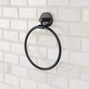 Round Closed Towel Ring in Matte Black 