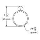 Round Closed Towel Ring in Matte Black 