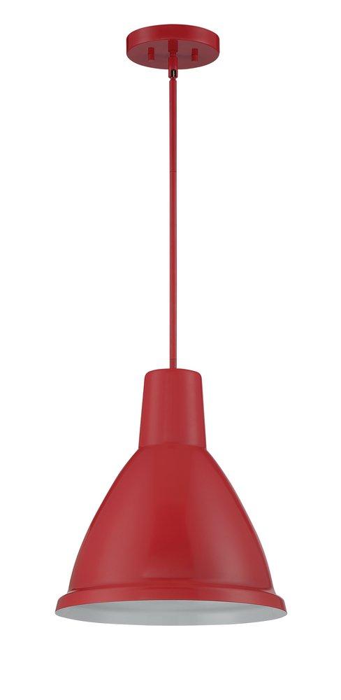 Signature Hardware Gloss Red 60W 1-Light Medium E-26 Pendant 
