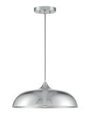 Signature Hardware Polished Nickel 60W 1-Light Medium E-26 Pendant 