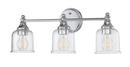 Signature Hardware Polished Chrome 60W 3-Light Medium E-26 Bath Light 