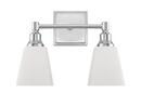 60W 2-Light Medium E-26 Bath Light in Polished Chrome